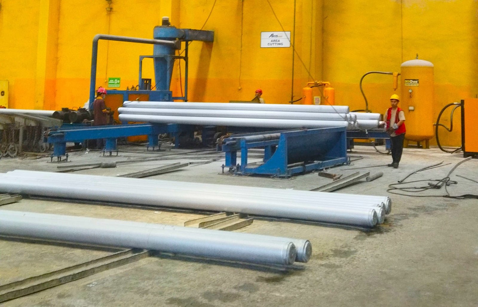 Aluminium Billet Cutting Area